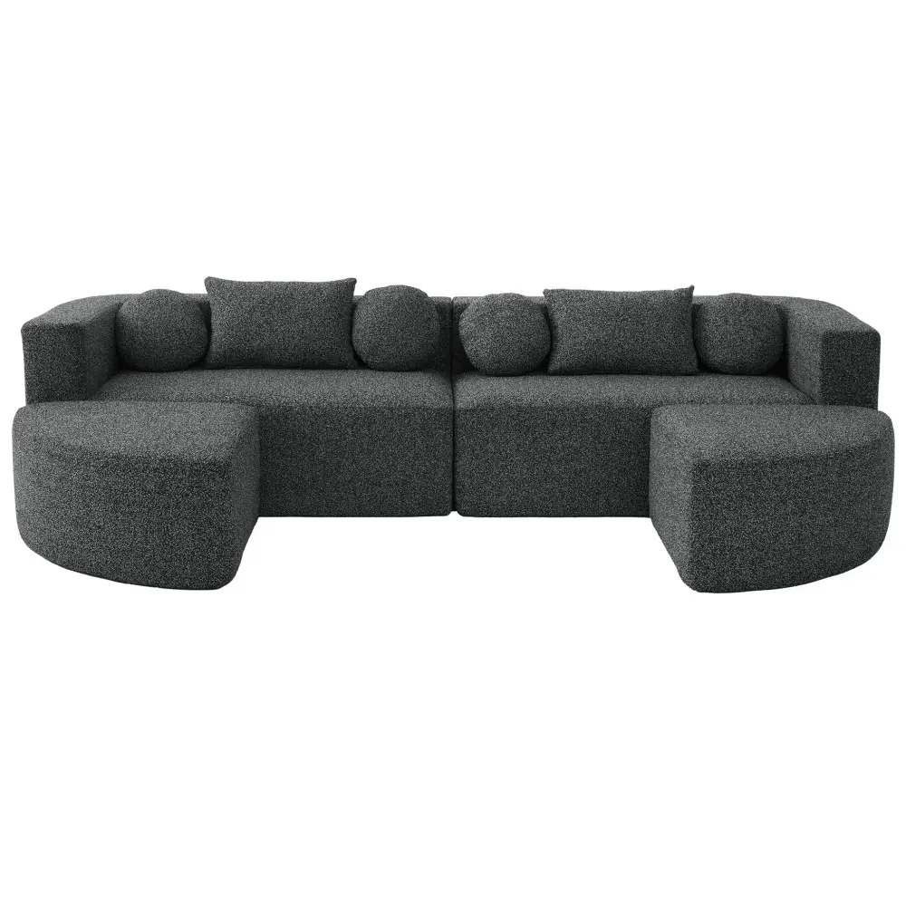 Boneless - Couch Add-on Sectional Sofa Deep Seating And Curved Design