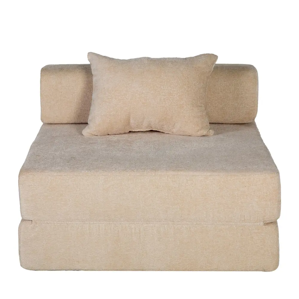 Convertible Floor Sofa Bed Fixed Shape Frame Living Room