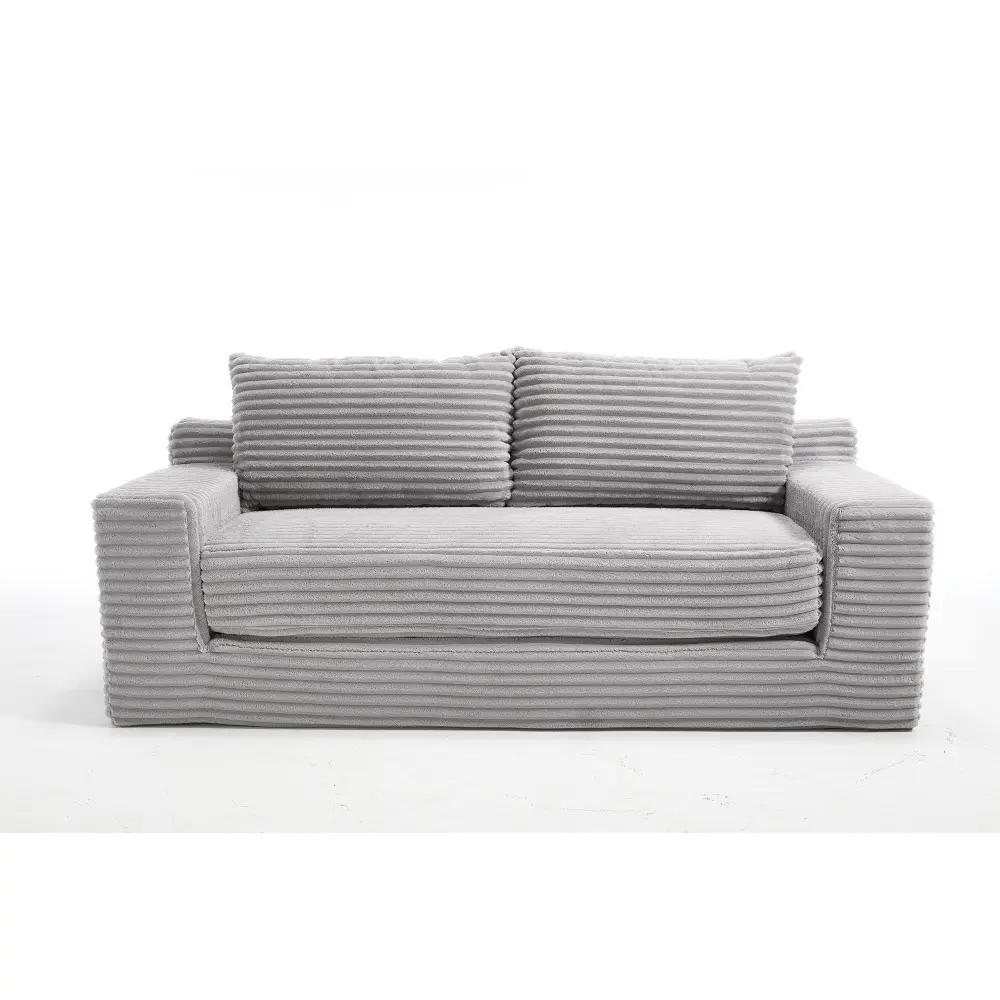 Convertible Loveseat Sofa Bed Memory Foam & Chromed Frame