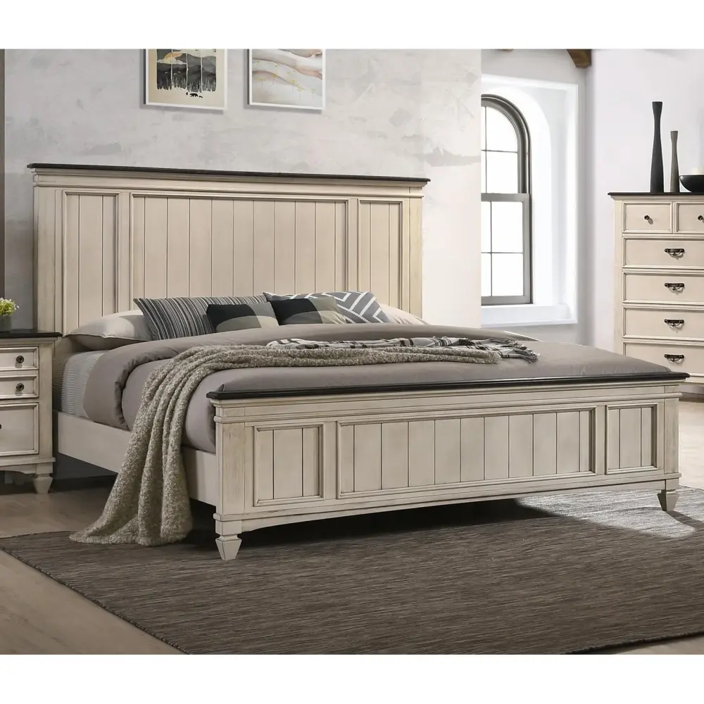 Diamond Modern Furniture CM Sawyer Queen Panel Bed B9100-Q-HBFB/B9100-KQ-RAIL