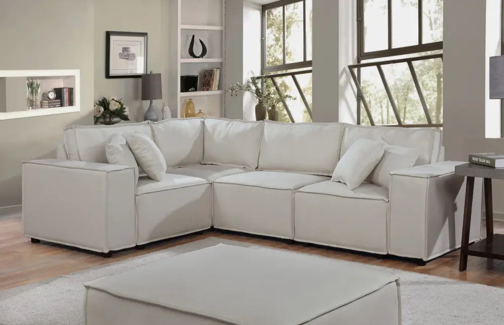 Melrose - Configurable Sectional Sofa Ottoman (Model Cloud)