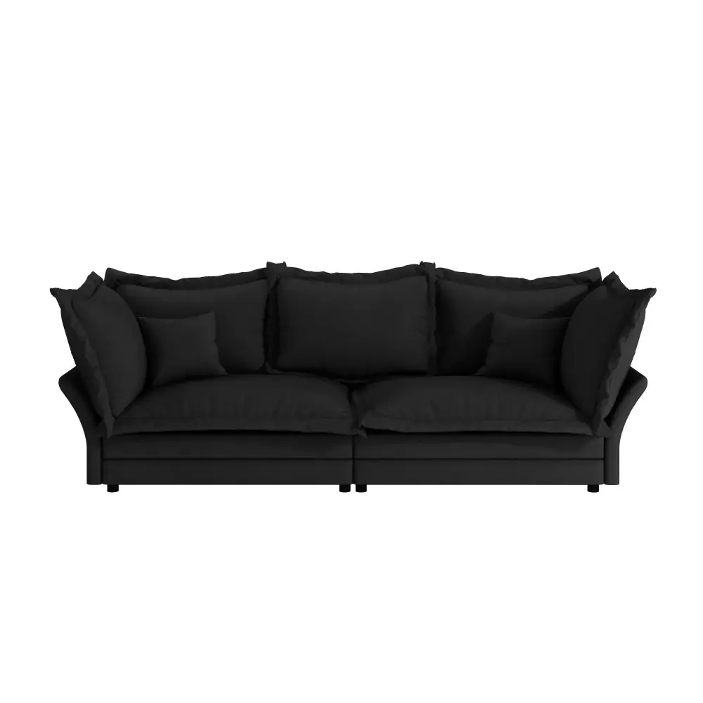 Modern Comfy Upholstered Sofa Cloud Couch, Deep Seat Couches Multiple Generous Soft Pillows