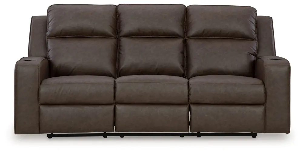 Storage Ottoman Lavenhorne - Rec Sofa W/Drop Down Table - Granite