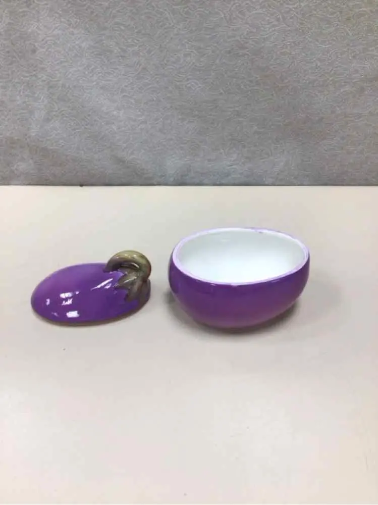 EGGPLANT SMALL LIDDED DISH