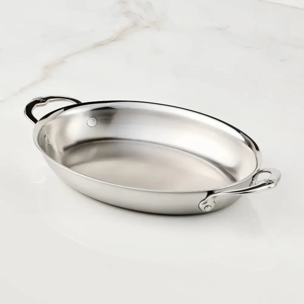 Provisions Stainless Reinforced Medium Clad Oval Au Gratin