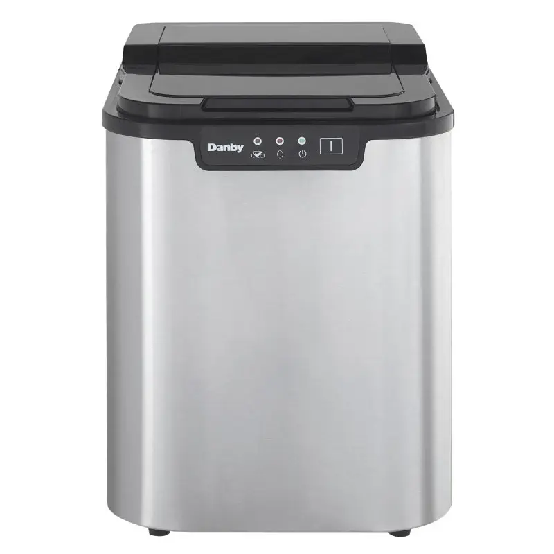 Danby DIM2500SSDB Countertop Ice Maker, 25 lb, 9.8 W, 14.17 D, 12.87 H, Rust-resistant Steel