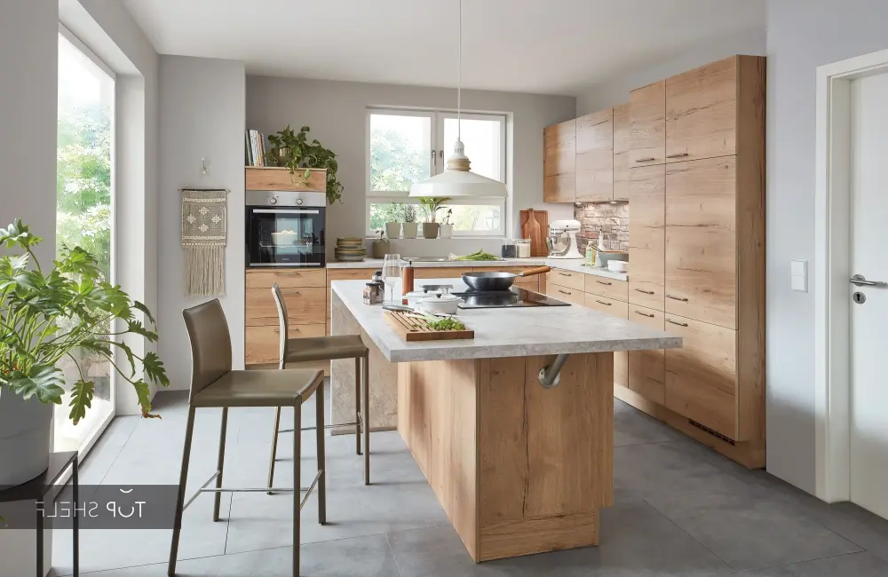 nobilia corner kitchen kitchen island Structura 405 oak Sierra 310x300 cm configurable -