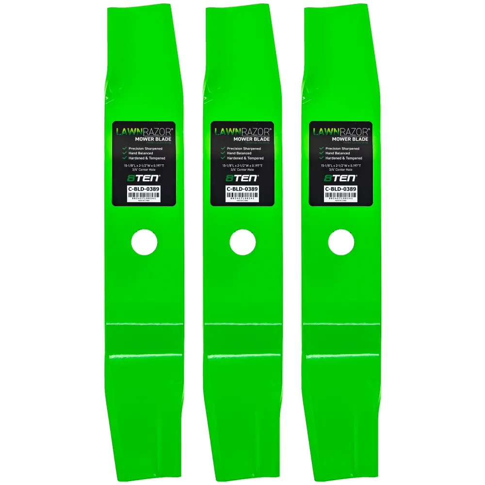 LawnRAZOR High Lift Blade Cub Cadet IH-59704-C1 759-3812 742P3002 742-3002-0637 742-3002 | SET THREE