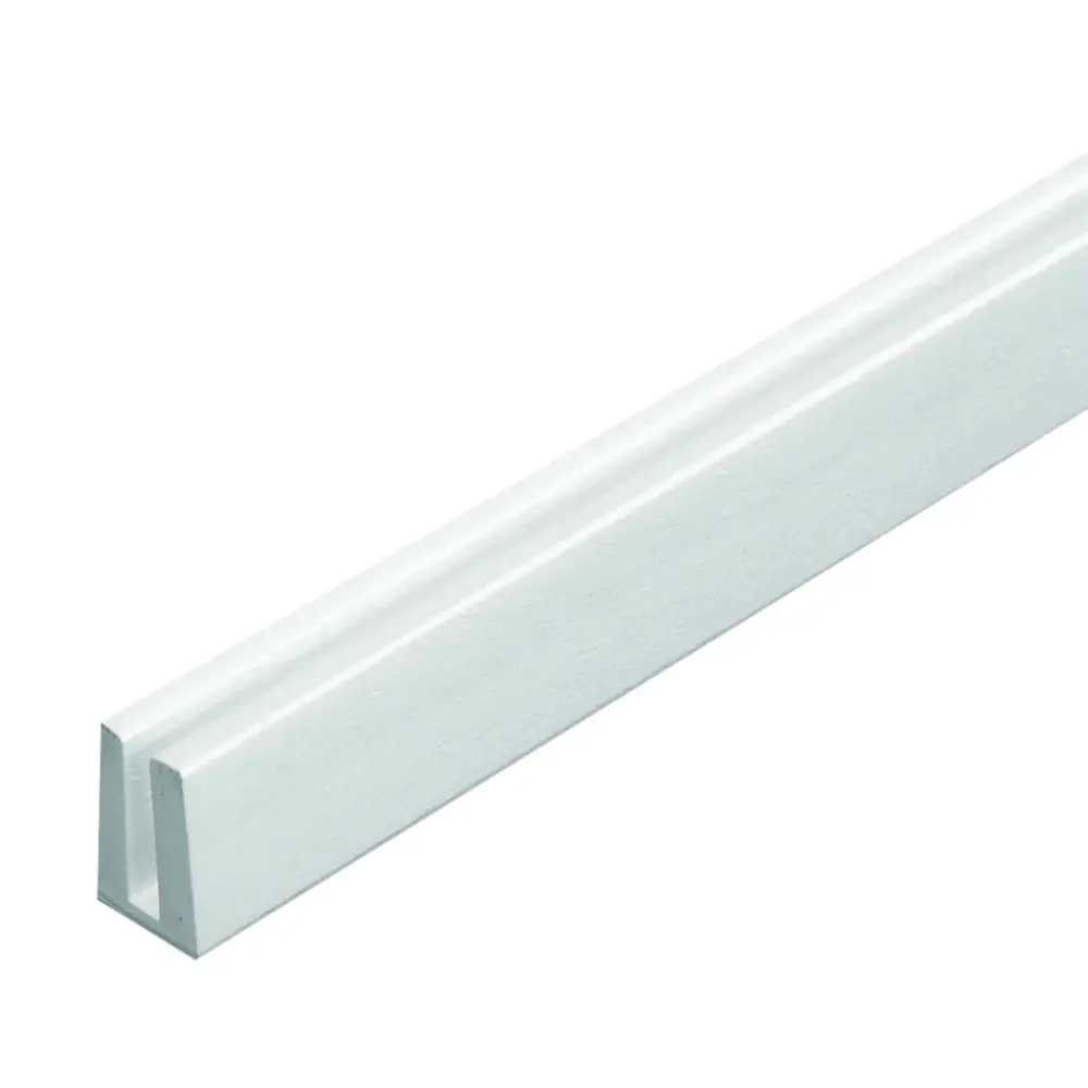 U-Shaped Molding PVC Lattice, 8' snow