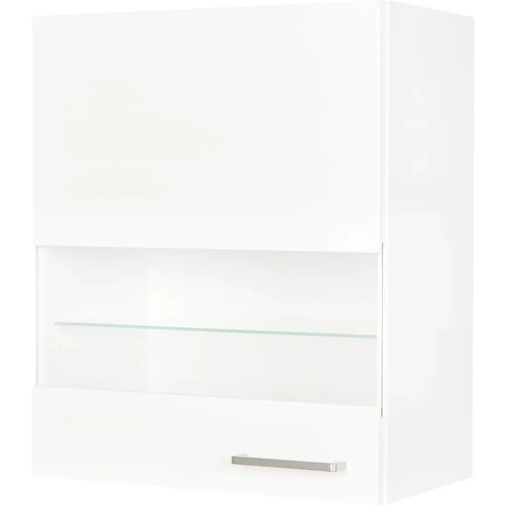 nobilia glass wall cabinet 60 cm segment glass door wall cabinet alpine white & distinct glass WGLS60 Magnetic Bottom
