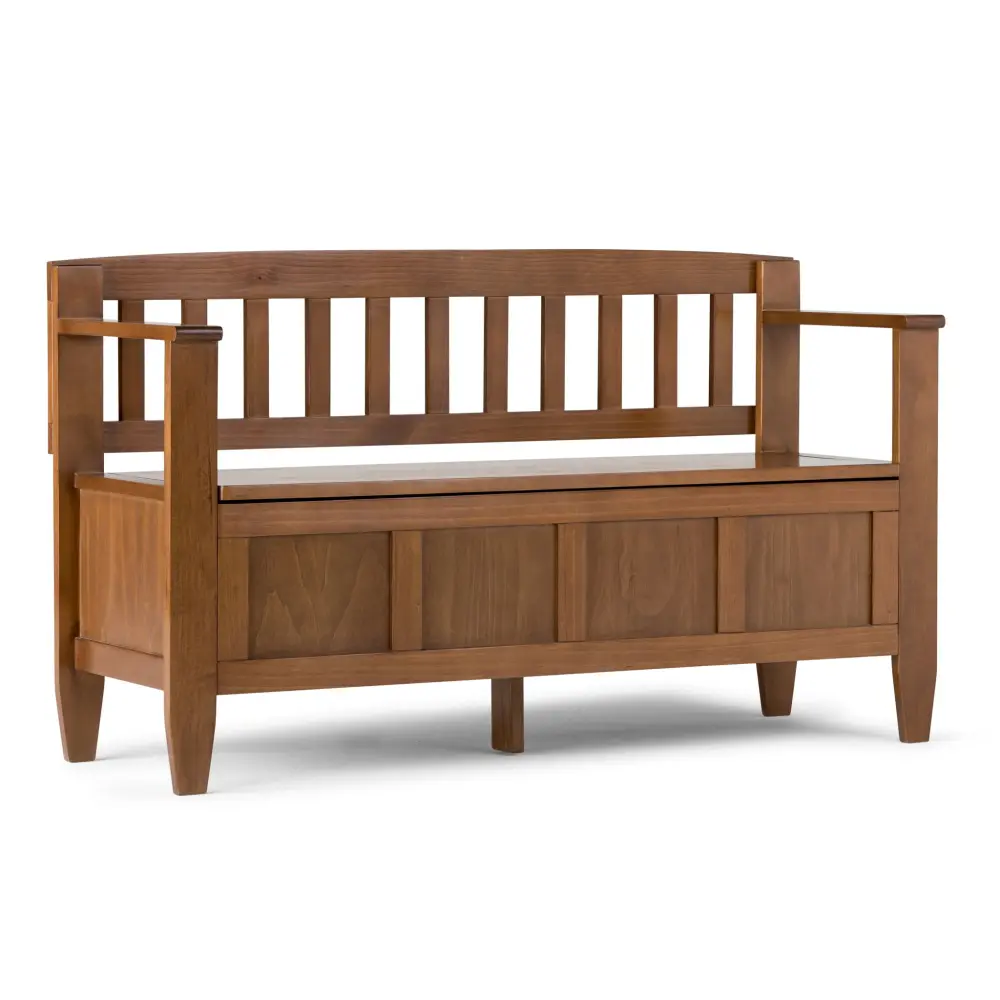 Brooklyn - Entryway Storage Bench - Medium Saddle Chestnut