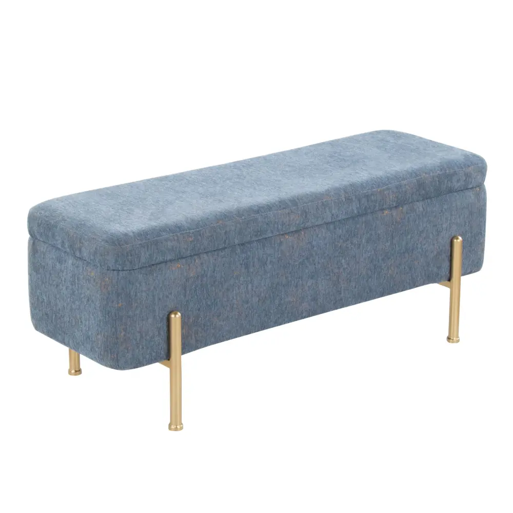 Daniella - Contemporary Bench - Gold / Indigo