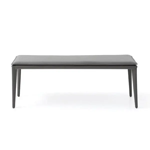 Rustic Farmhouse Perabo Bench - Quartz Grey
