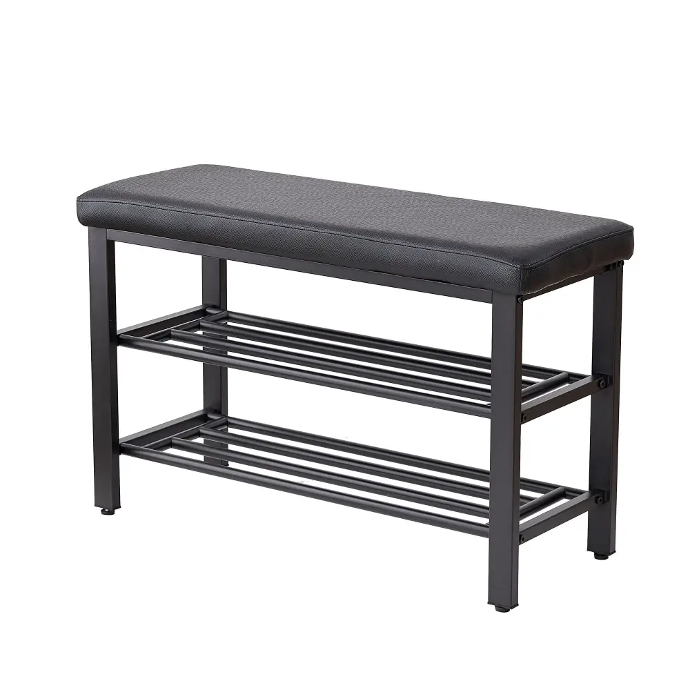 Shoe Bench Cushion, Storage Seat Entryway 8 Hooks