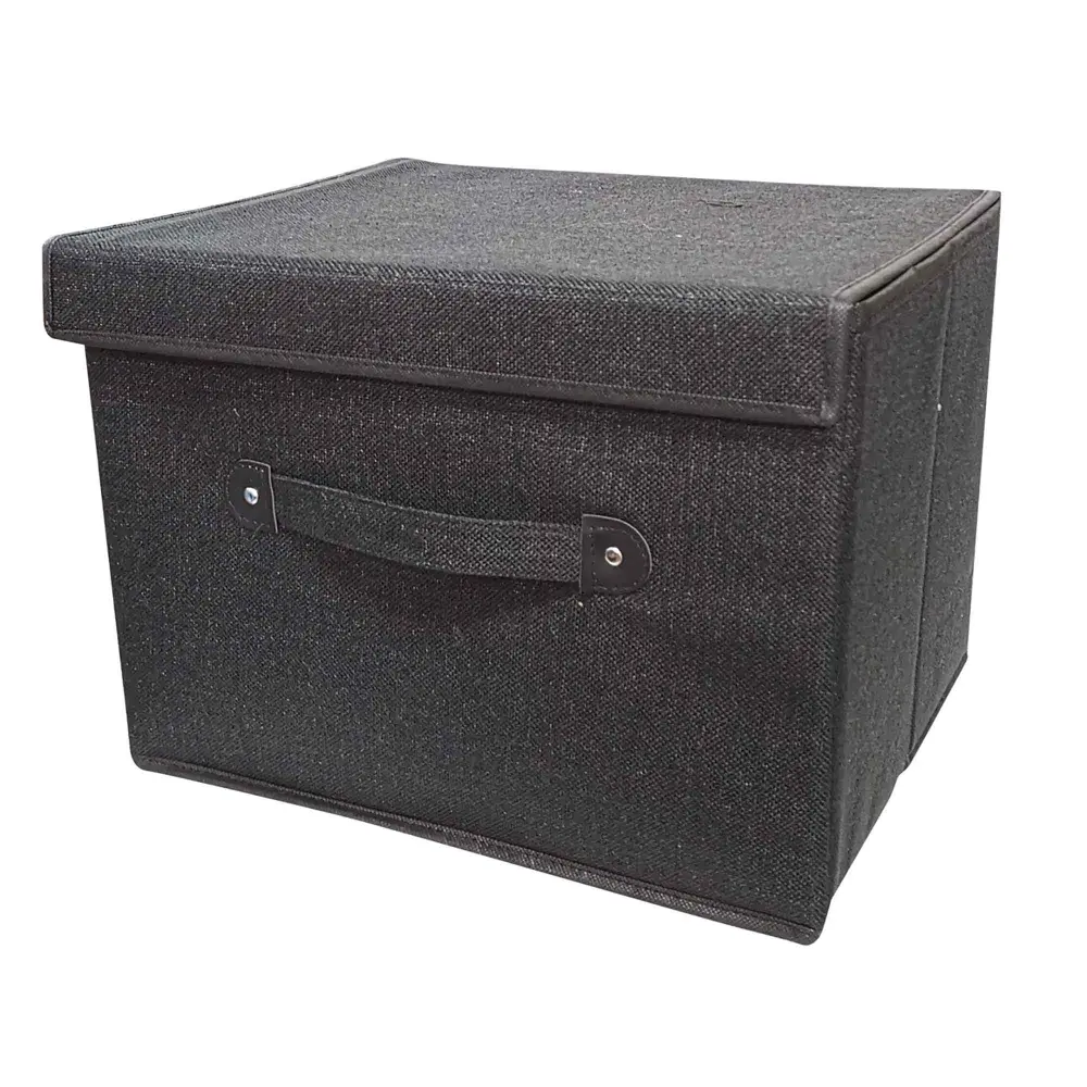 Foldable Storage Box, Ebony