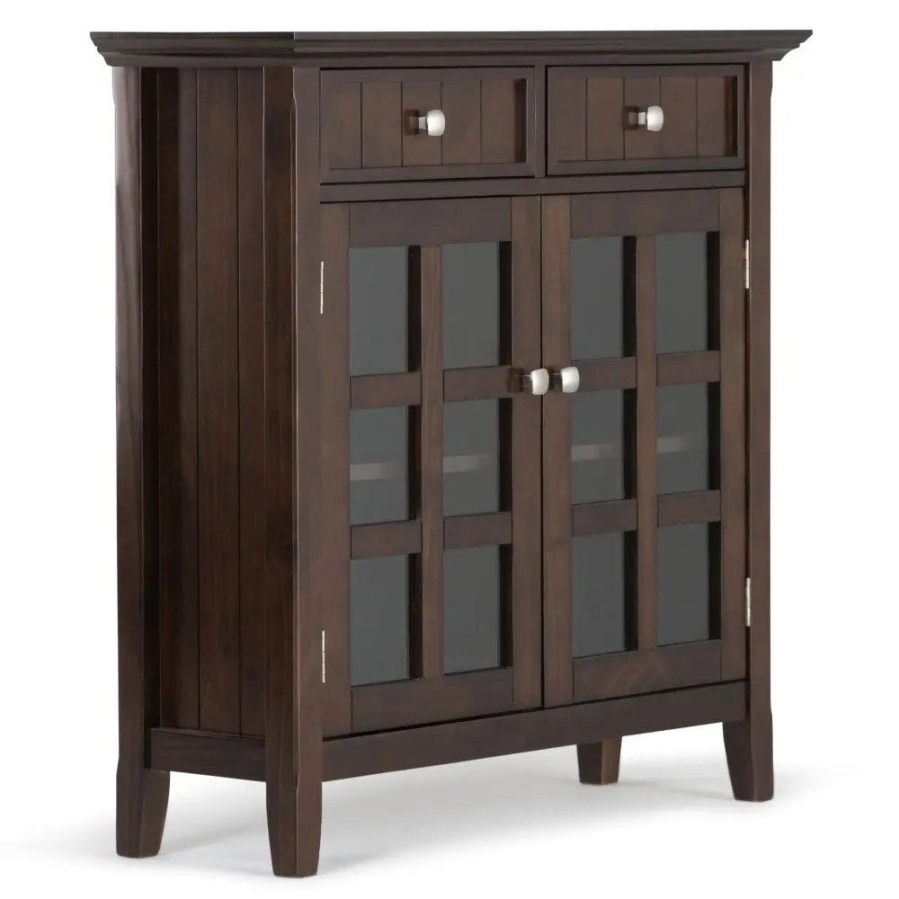 Acadian - Entryway Storage Cabinet - Brunette Espresso Genuine Leather