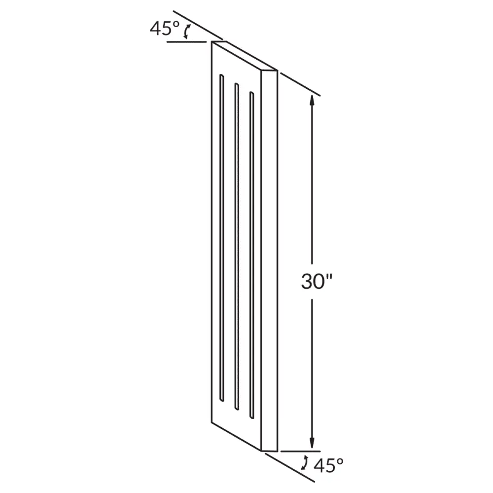 Angle Fluted Filler F530A45 Milan Slate 3 . width 30 . height Living Room