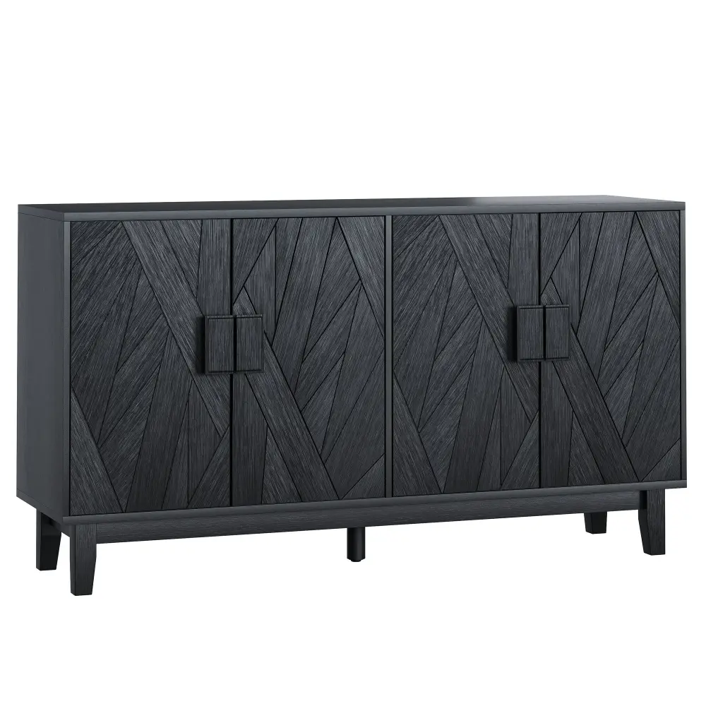 Carved Wood Modern Style Buffet Cabinet, Storage Side Cabinet Buffet Cabinet, Medieval Modern Multifunctional Decorative C...