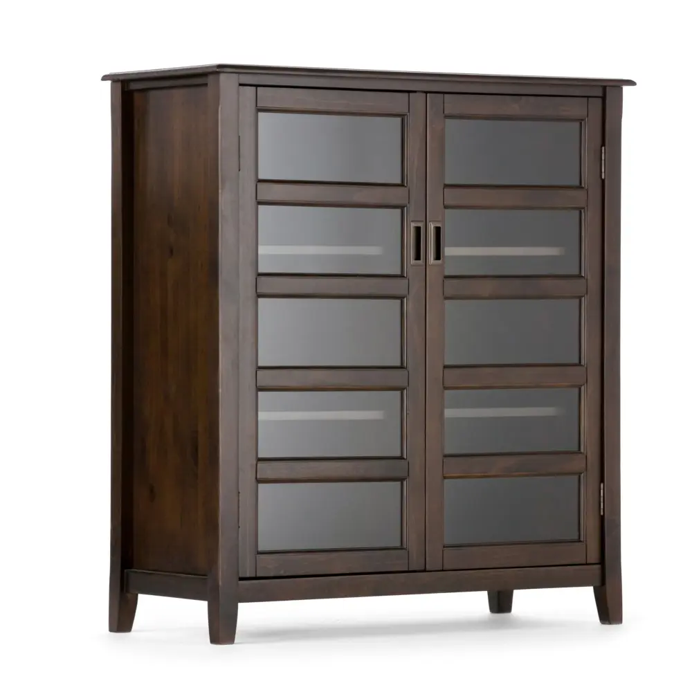 Industrial Metal Burlington - Medium Storage Cabinet - Mahogany Chestnut