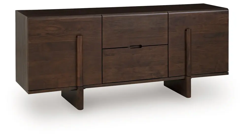 Industrial Metal Kydler - Accent Cabinet - Medium Chestnut