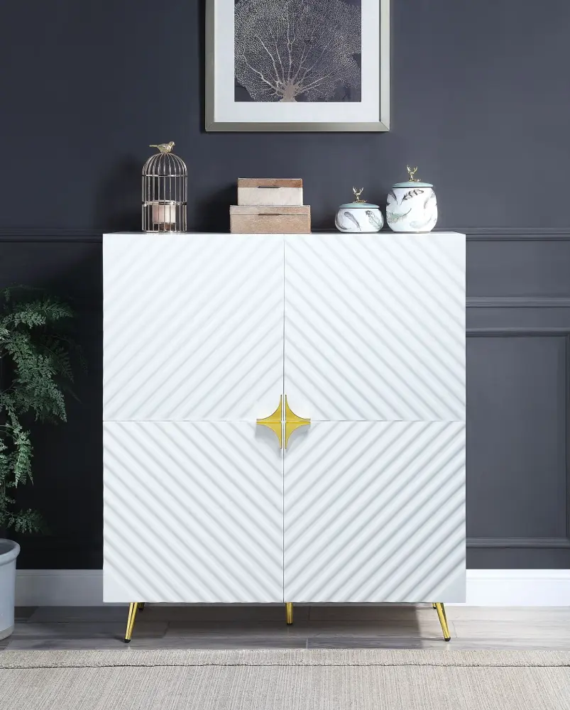 Mid-Century Modern Gaines - High Gloss Accent Cabinet