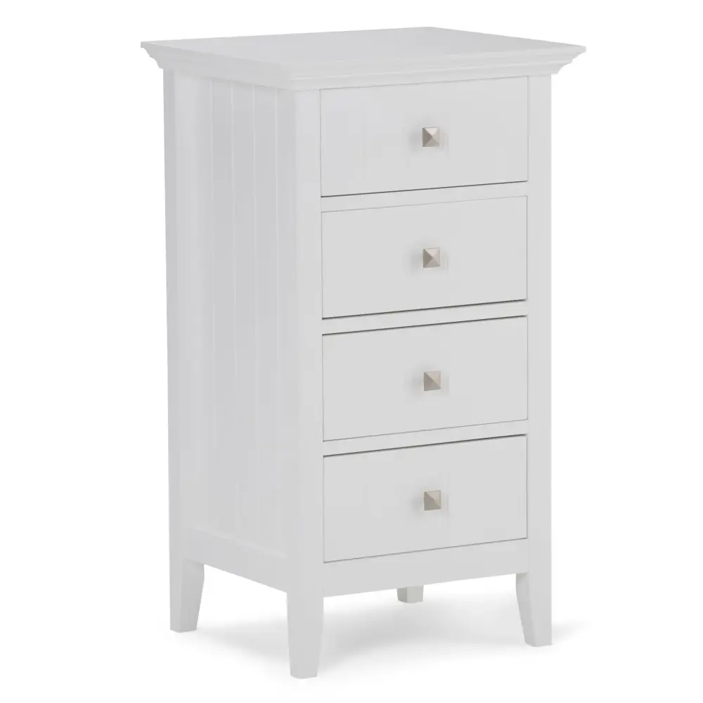 Acadian - 4 Drawer Floor Storage Cabinet - Pure Chalk