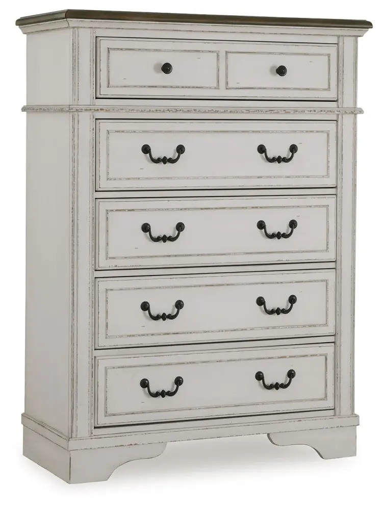 Blendon - Five Drawer Chest - Contrast trim Compact Size