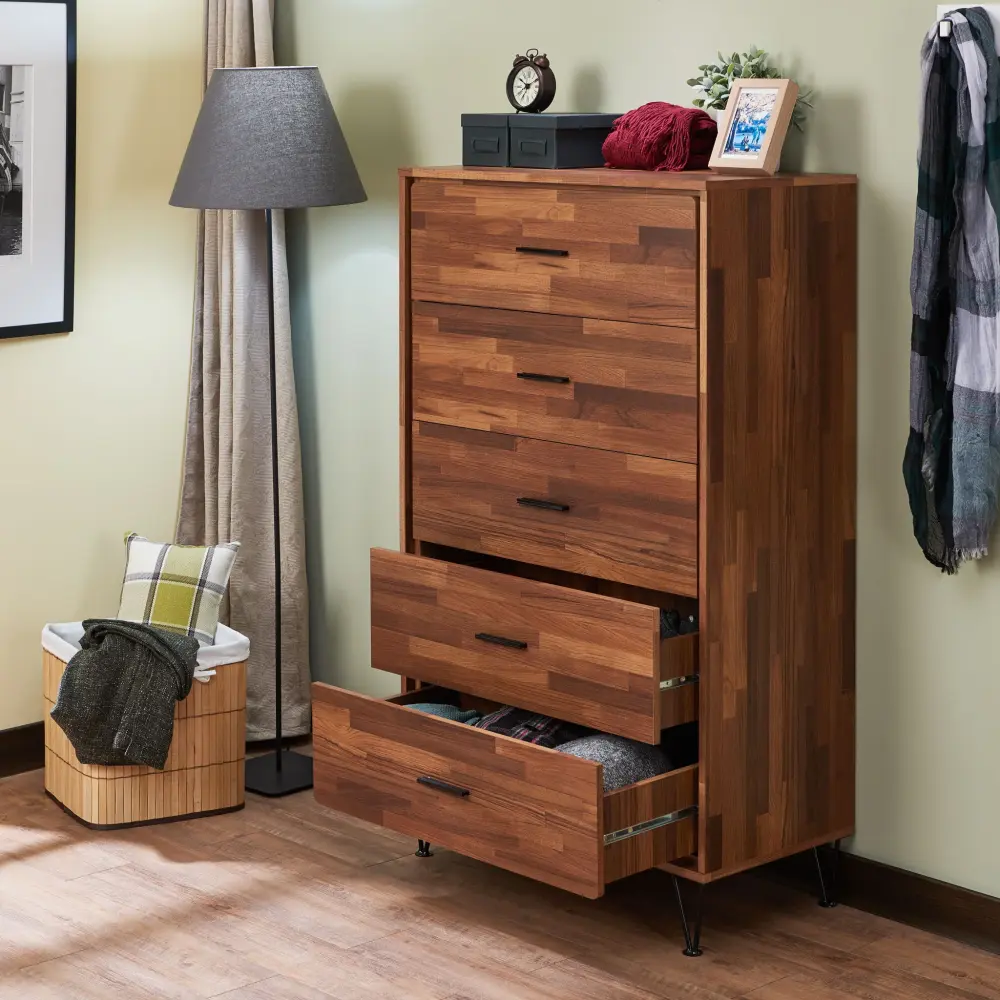 Carved Wood Hestia - Chest - Walnut