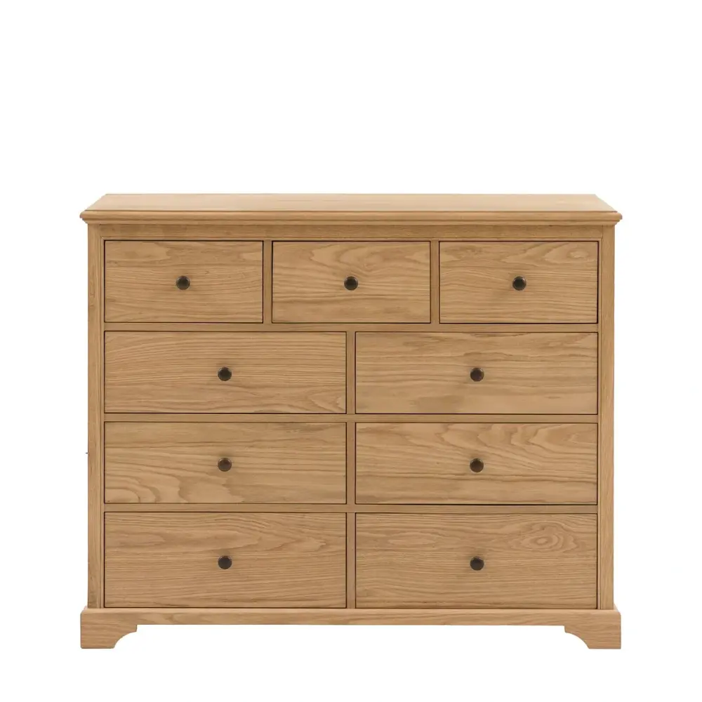 Malvern 9 Drawer Chest - Real
