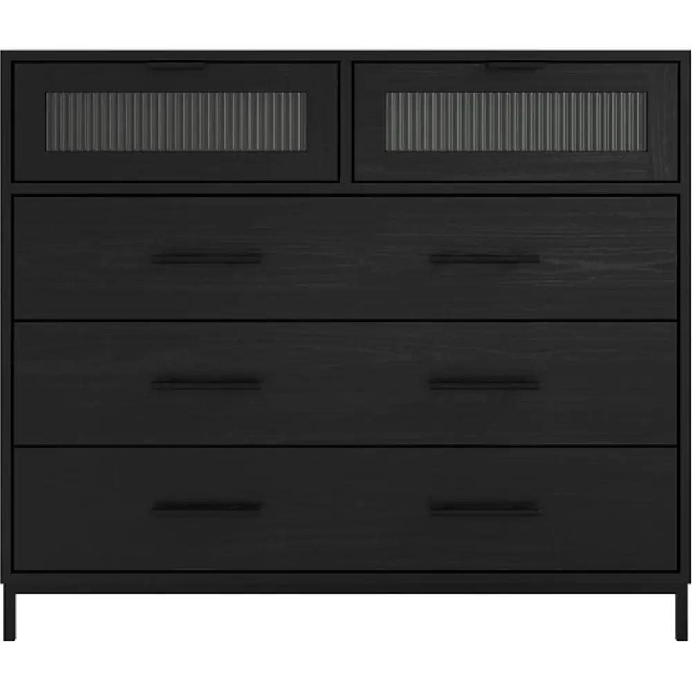 Marcie Chest Drawers - Matte Jet-black