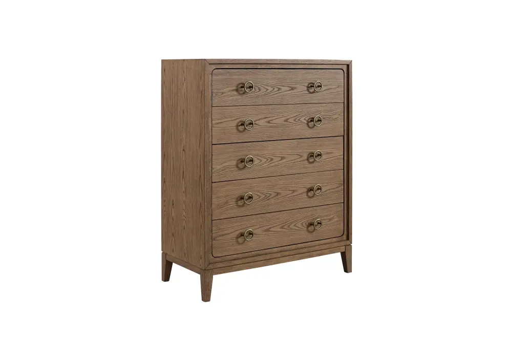 Mid-Century Modern 5 Drawer Chest Ample Storage
