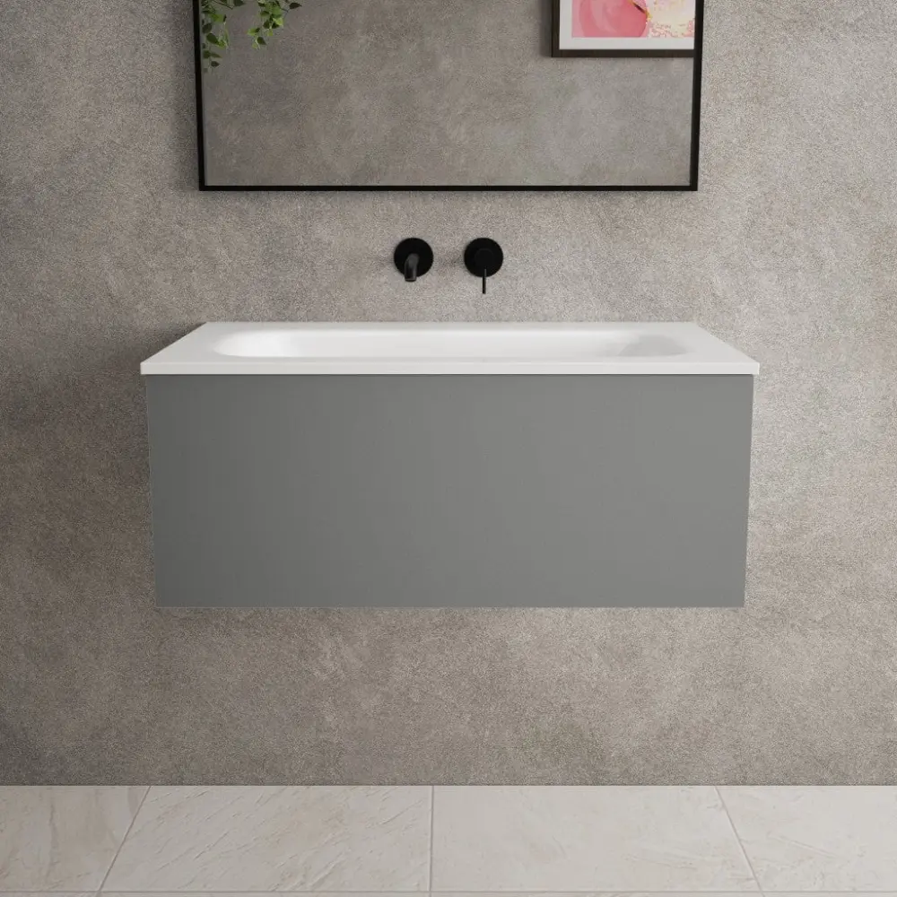Raffinata One Drawer Vanity Unit Beyondstone Basin - Matt Dust 800mm