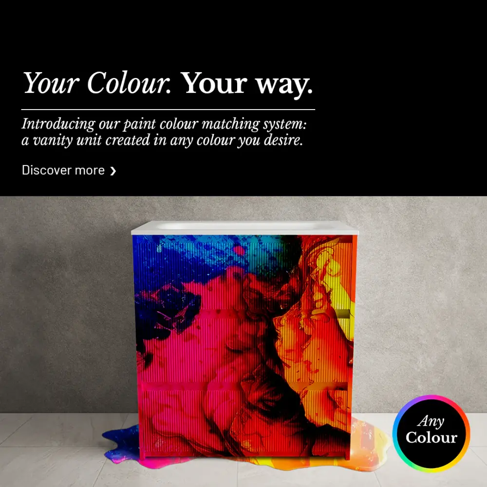 Scanalato Three Drawer Floor Standing Vanity Unit Beyondstone Basin - Decide on Your Own Colour 800mm