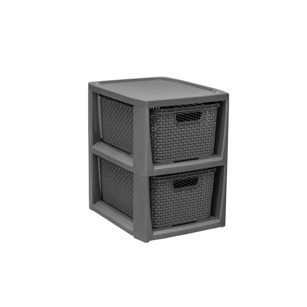BranQ Storage Unit Basket Drawers Tower Cabinet