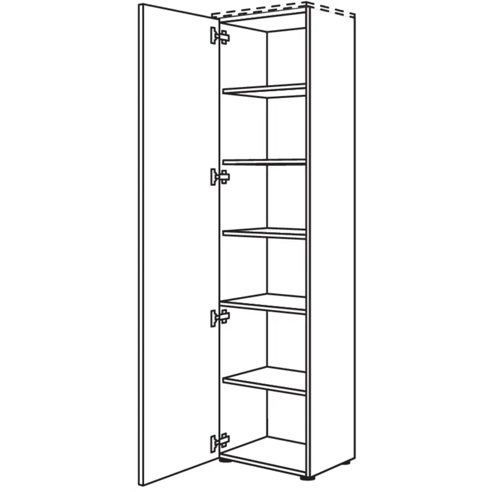 nobilia Hochschrank Echtholz- Furnier HEF45-202 45 cm