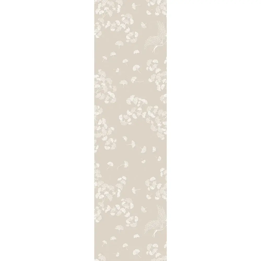 Absorbent Cotton Mille Ginkos Naturel Jacquard Table Runner