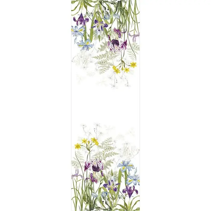 Iris D'Hiver Blanc Table Runner Formal Dining