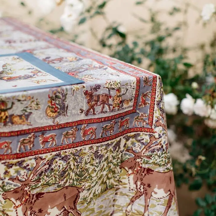 Renne Grey/Blue Tablecloths Everyday Use