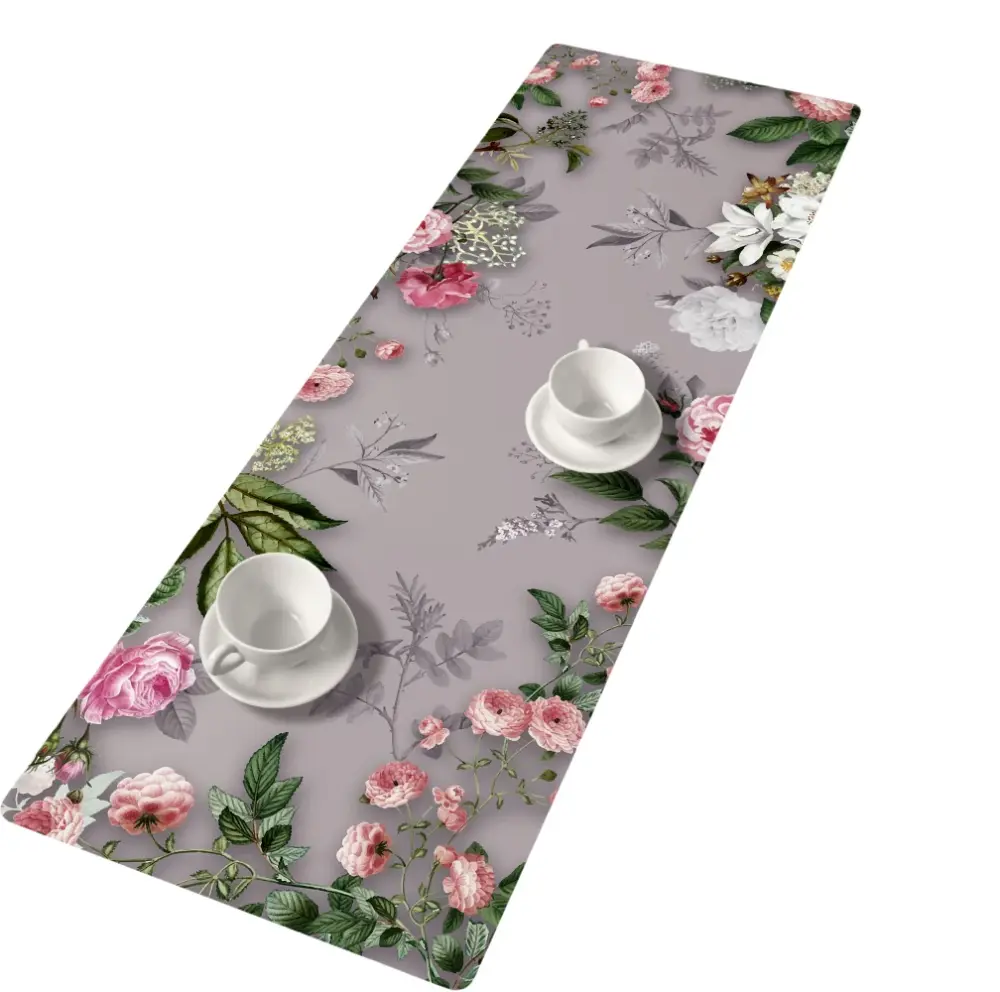 Table runner table ribbon felt tablecloth pattern table decoration simple care 95 x 33 cm Melanie Grey