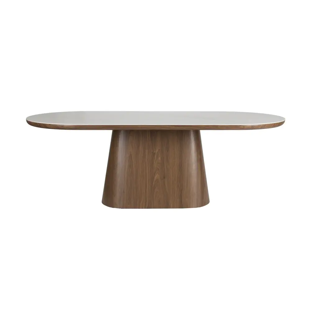 Almira Oval Dining Table - Walnut