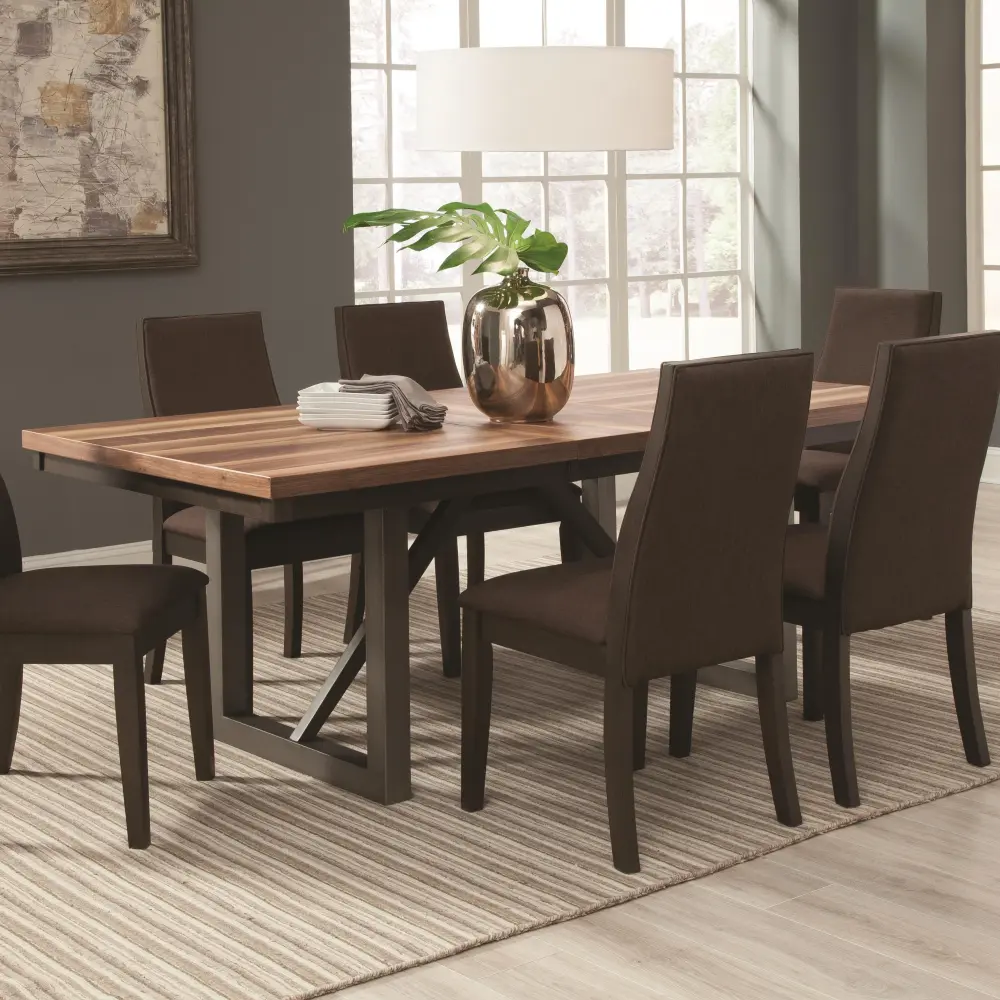 Diamond Modern Furniture COA Spring Creek Dining Table Trestle Base 106581