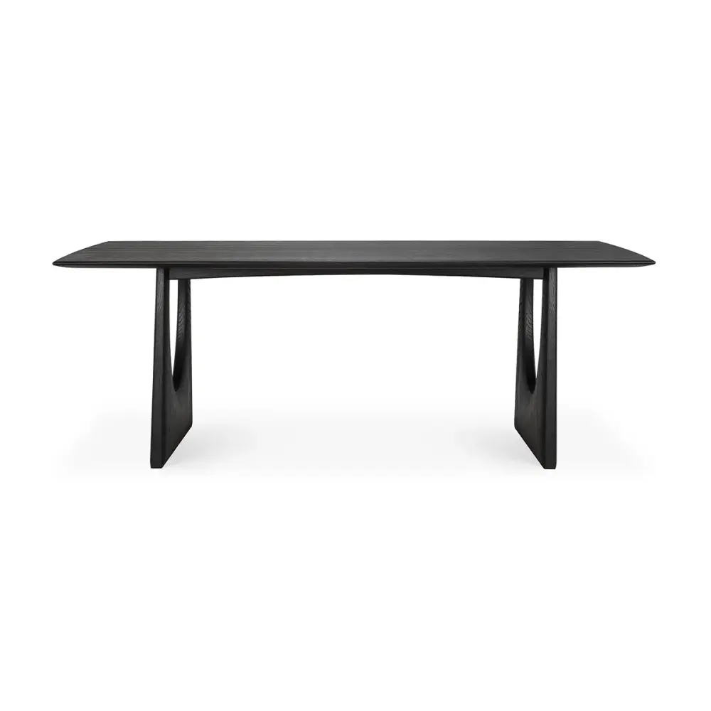 Geometric Rectangular Dining Table - Varnished Onyx Oak