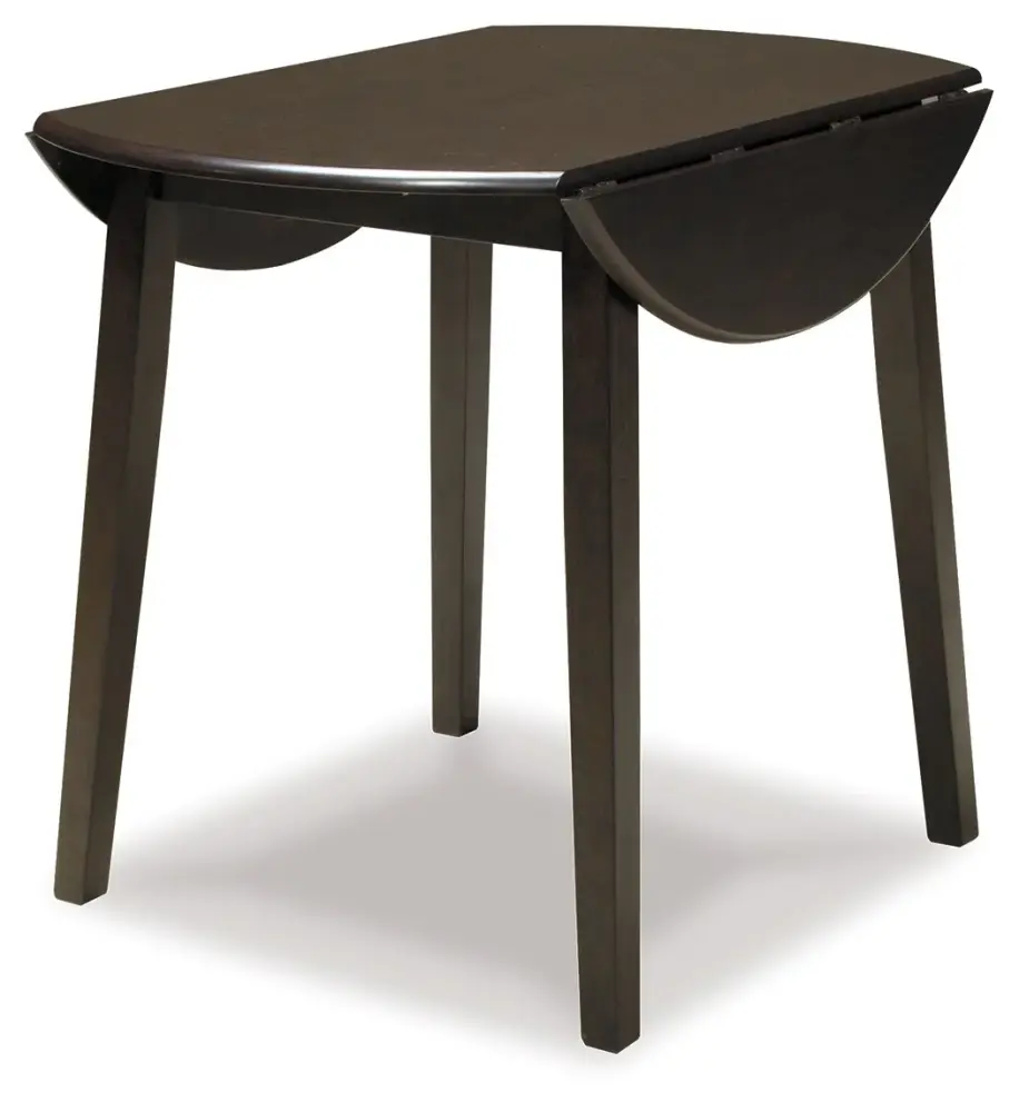 Hammis - Round DRM Drop Leaf Table - Deep Brown