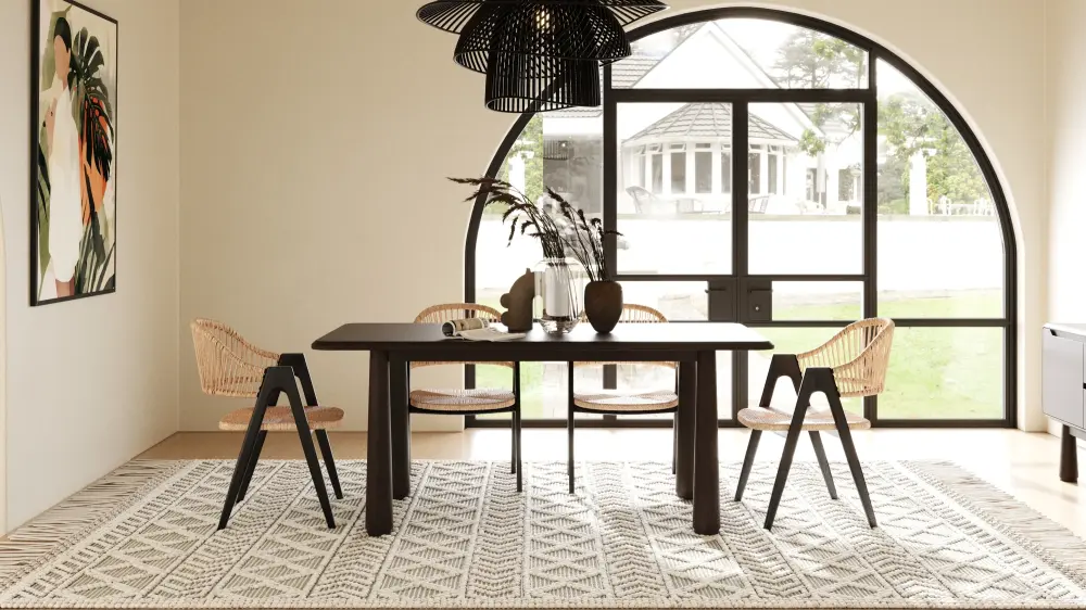Modrest Rhea - Modern 71" Onyx Acacia Rectangular Dining Table