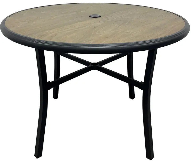 Seasonal Trends H23S7407A Dining Table, 39.76 W, 39.76 D, 27.95 H, Steel Frame, Round Table, Alloy Table