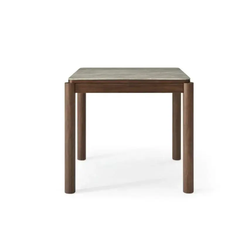Willow 4 Seater Square Dining Table - Tobacco Walnut