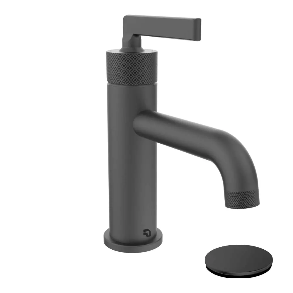 INDY 1-Handle Lavatory Sink Faucet Volume Control, Low-sheen Black