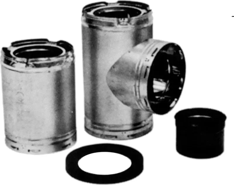 AmeriVent 6HS-TA Chimney Tee Assembly, 6 x 16 x 3 Dimensions