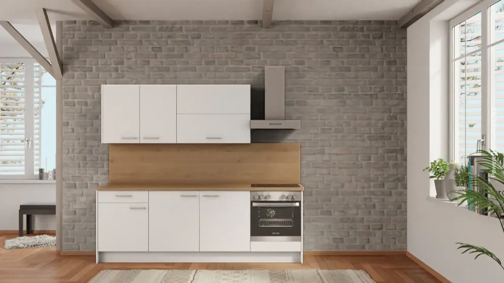 nobilia kitchen Hagen 240 cm cheap from factory order oak Provence tea kitchen unit | BPA-Free & Dishwasher Safe