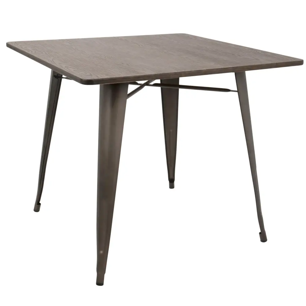 Oregon - Industrial / Farmhouse Dining Table - Espresso | BPA-Free & Dishwasher Safe